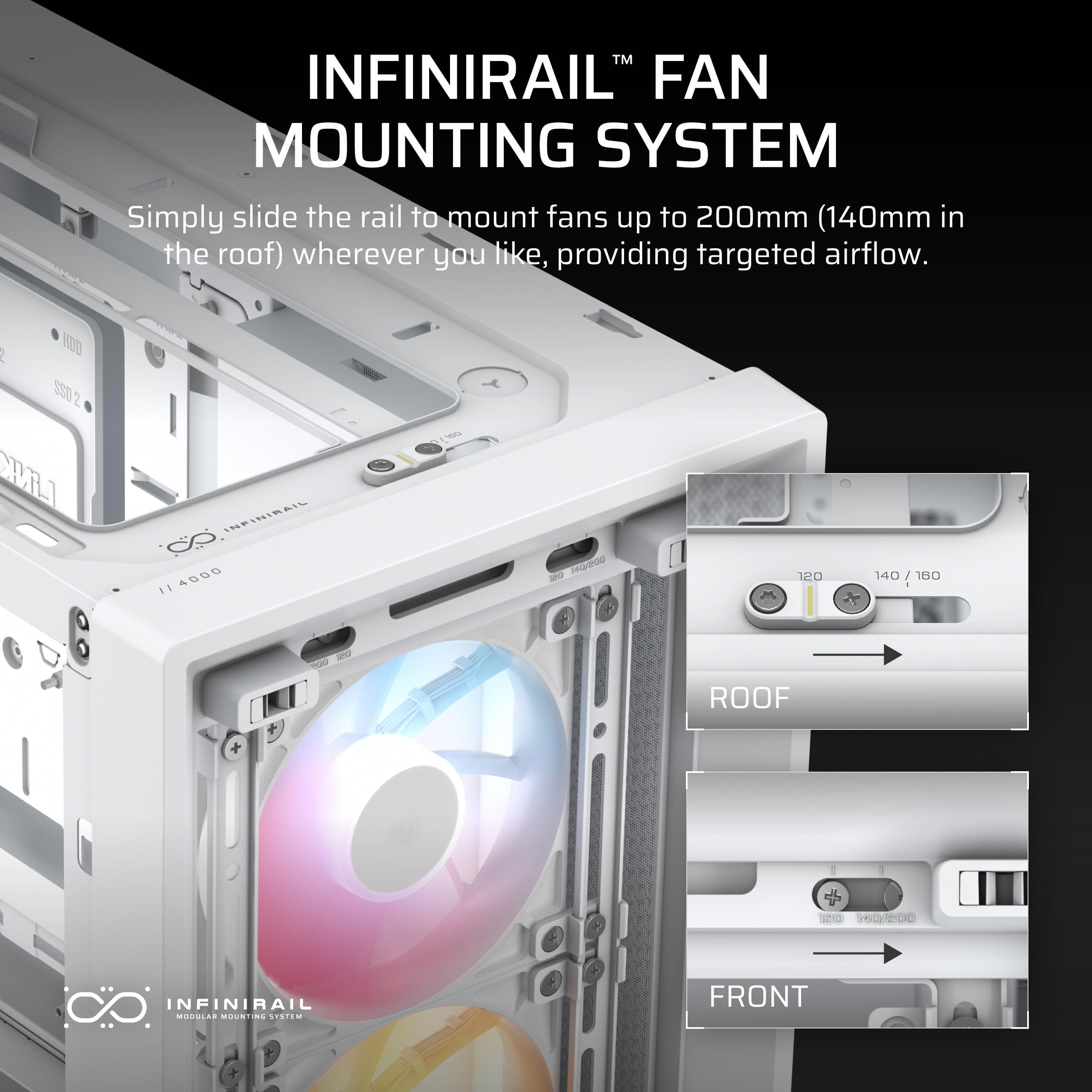 Foto 7 pulgar | Funda Para Pc Corsair Frame 4000d Rs Argb Modular Mid-tower Blanca - Venta Internacional.