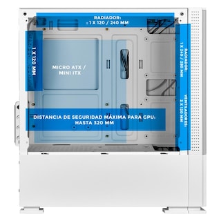 Foto 3 | Gabinete Gamer Xtreme Pc Gaming Sonic Comic Edition Mini Torre Micro Atx 3 Fan Argb Mesh Cristal Templado