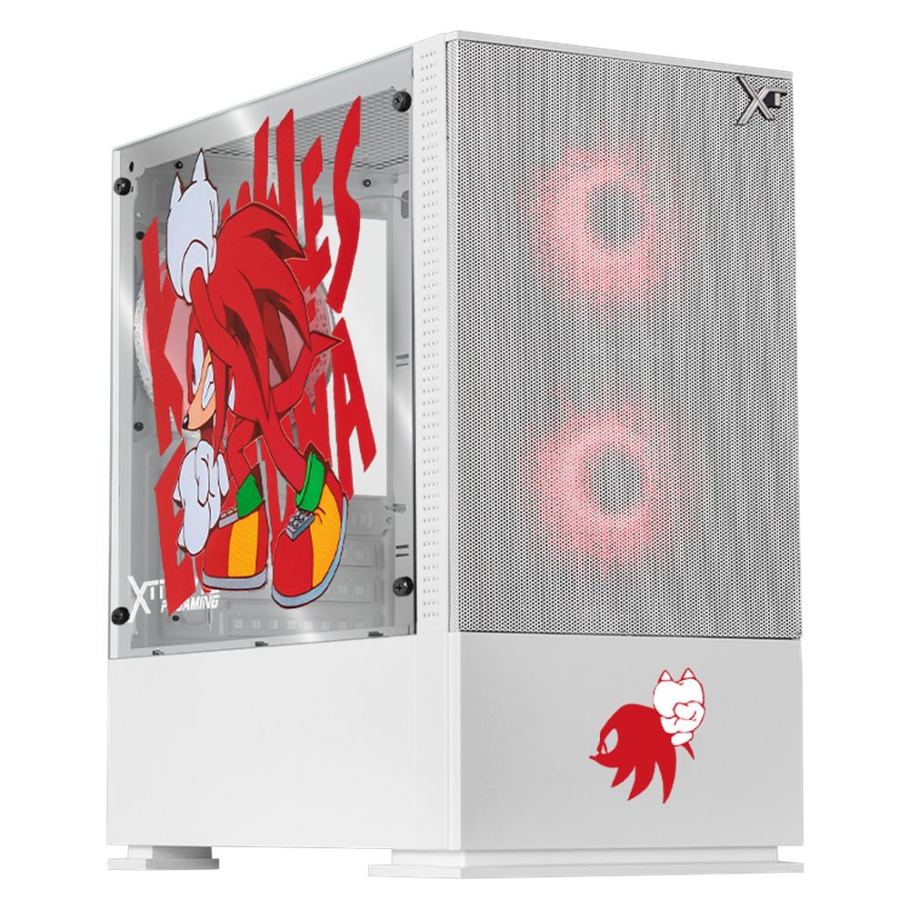Foto 2 pulgar | Gabinete Gamer Xtreme Pc Gaming Knuckles Comic Edition Mini Torre Micro Atx 3 Fan Argb Mesh Cristal Templado