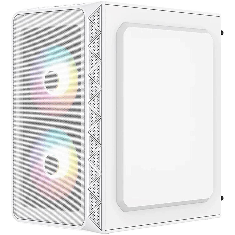 Foto 5 pulgar | Gabinete Acteck Doom Pro Mesh Gi730m Micro Atx Mini Torre 3 Fan Fuente 600w Cristal Templado Frente Malla Blanco