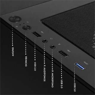 Foto 4 | Gabinete Xtreme Pc Gaming Sonic Shadow Comic Edition Mini Torre 3 Fan Argb Negro Cxtscaibk