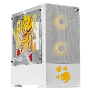 Foto 1 | Gabinete Xtreme Pc Gaming Sonic Super Sonic Comic Edition Mini Torre 3 Fan Argb Blanco Cxtsuaiwt
