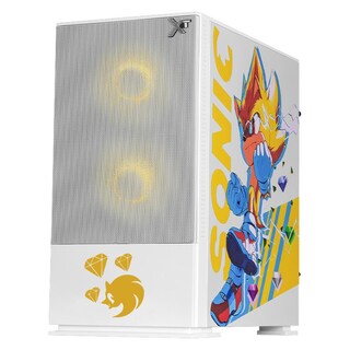 Foto 2 | Gabinete Xtreme Pc Gaming Sonic Super Sonic Comic Edition Mini Torre 3 Fan Argb Blanco Cxtsuaiwt