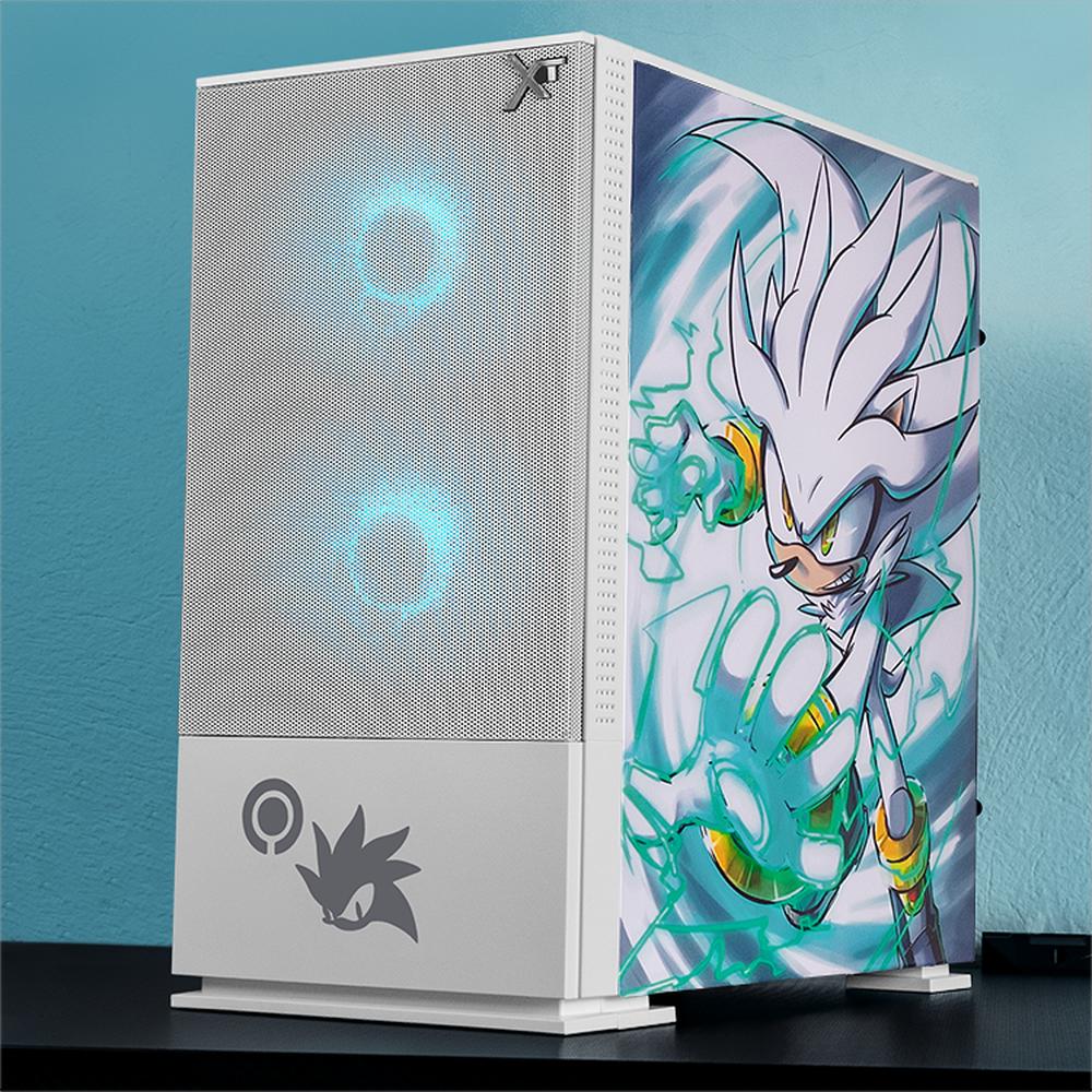 Foto 7 pulgar | Gabinete Xtreme Pc Gaming Sonic Silver Comic Edition Mini Torre 3 Fan Argb Blanco Cxtscaiwt