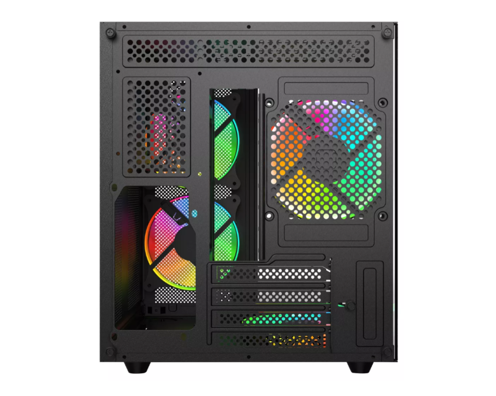 Foto 6 pulgar | Gabinete Xzeal Xzgamc1b Cxi1 Cubo Mini Torre C/ventana Argb Usb 3.0/1.1 3 Ventiladores Argb Instalados Negro Micro Atx