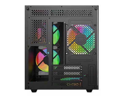 Foto 5 | Gabinete Xzeal Xzgamc1b Cxi1 Cubo Mini Torre C/ventana Argb Usb 3.0/1.1 3 Ventiladores Argb Instalados Negro Micro Atx