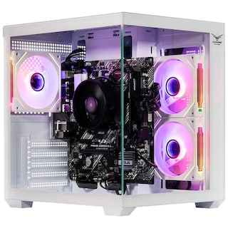 Foto 1 | Gabinete Gamer Naceb Starfall Micro Atx Mini Torre 3 Fan Cristal Templado Argb Blanco