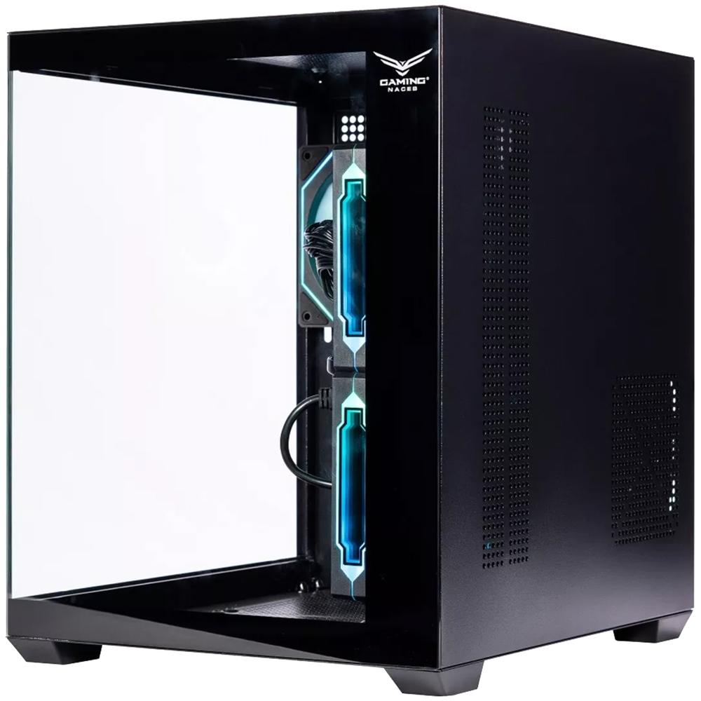 Foto 5 pulgar | Gabinete Gamer Naceb Starfall Micro Atx Mini Torre 3 Fan Cristal Templado Argb Negro