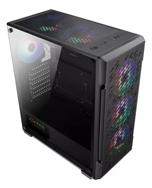 Gabinete Xzeal Xz135 Con Ventana Mid Tower Atx Micro /v Color Negro