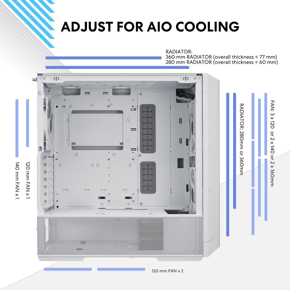 Foto 7 pulgar | Funda Para Pc Lian Li Lancool 216 E-atx Airflow Rgb Con Ventiladores, Color Negro - Venta Internacional.