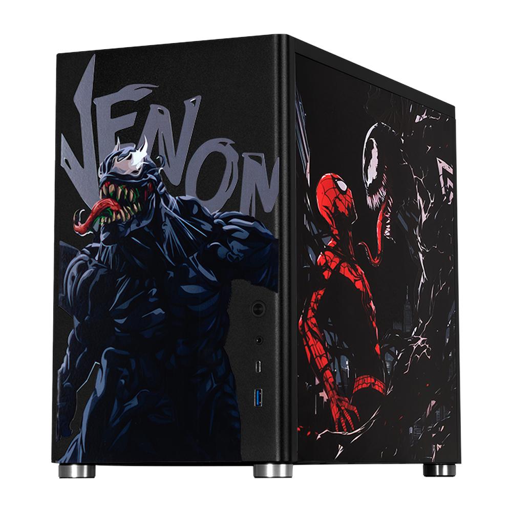 Foto 3 pulgar | Gabinete Gamer Xtreme Pc Gaming Venom-spider Comic Edition Mini Torre Micro Atx Usb-c Cristal Templado