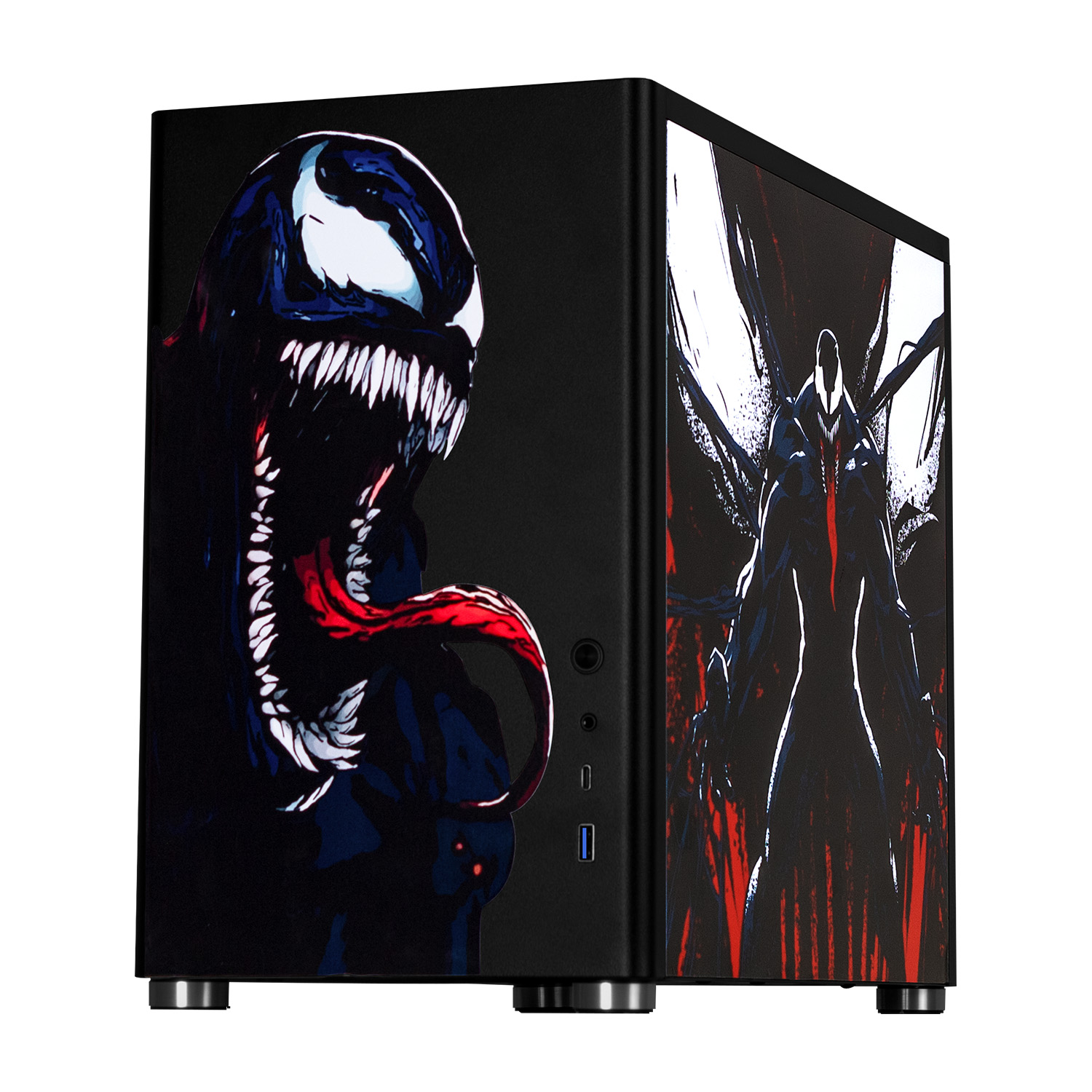 Foto 3 pulgar | Gabinete Gamer Xtreme Pc Gaming Venom Comic Edition Mini Torre Micro Atx Usb-c Cristal Templado