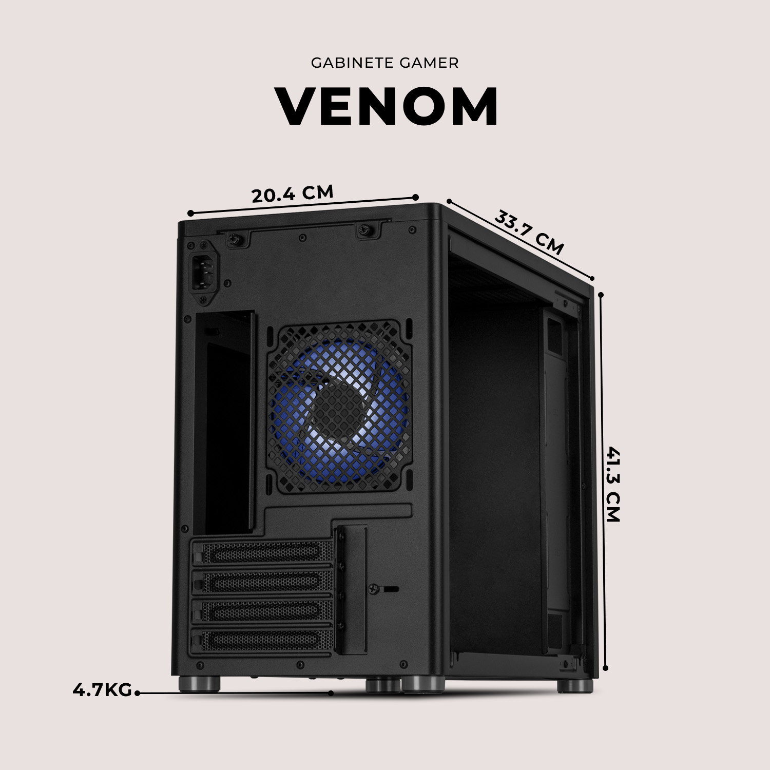 Foto 7 pulgar | Gabinete Gamer Xtreme Pc Gaming Venom Comic Edition Mini Torre Micro Atx Usb-c Cristal Templado