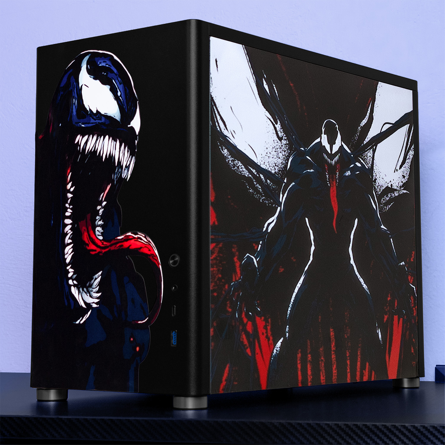Foto 9 pulgar | Gabinete Gamer Xtreme Pc Gaming Venom Comic Edition Mini Torre Micro Atx Usb-c Cristal Templado