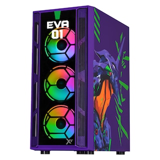 Foto 2 | Gabinete Gamer Xtreme Pc Gaming Eva 01 Comic Edition Media Torre Atx 4 Fan Argb Cristal Templado