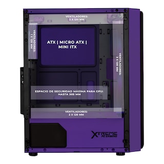 Foto 3 | Gabinete Gamer Xtreme Pc Gaming Eva 01 Comic Edition Media Torre Atx 4 Fan Argb Cristal Templado