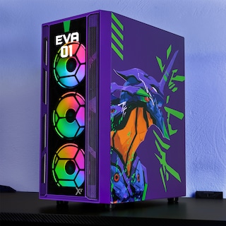 Foto 8 | Gabinete Gamer Xtreme Pc Gaming Eva 01 Comic Edition Media Torre Atx 4 Fan Argb Cristal Templado