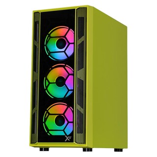 Foto 2 | Gabinete Gamer Xtreme Pc Gaming Kronos Media Torre Atx 4 Fan Argb Cristal Templado Verde Neon