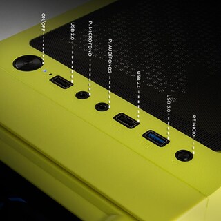 Foto 4 | Gabinete Gamer Xtreme Pc Gaming Kronos Media Torre Atx 4 Fan Argb Cristal Templado Verde Neon