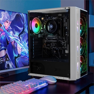 Foto 6 | Gabinete Gamer Xtreme Pc Gaming Kronos Media Torre Atx 600w 4 Fan Argb Cristal Templado Blanco