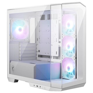 Foto 1 | Gabinete Gamer Msi Mag Pano 100r Pz White Atx Media Torre 4 Fan Cristal Templado Usb-c Argb
