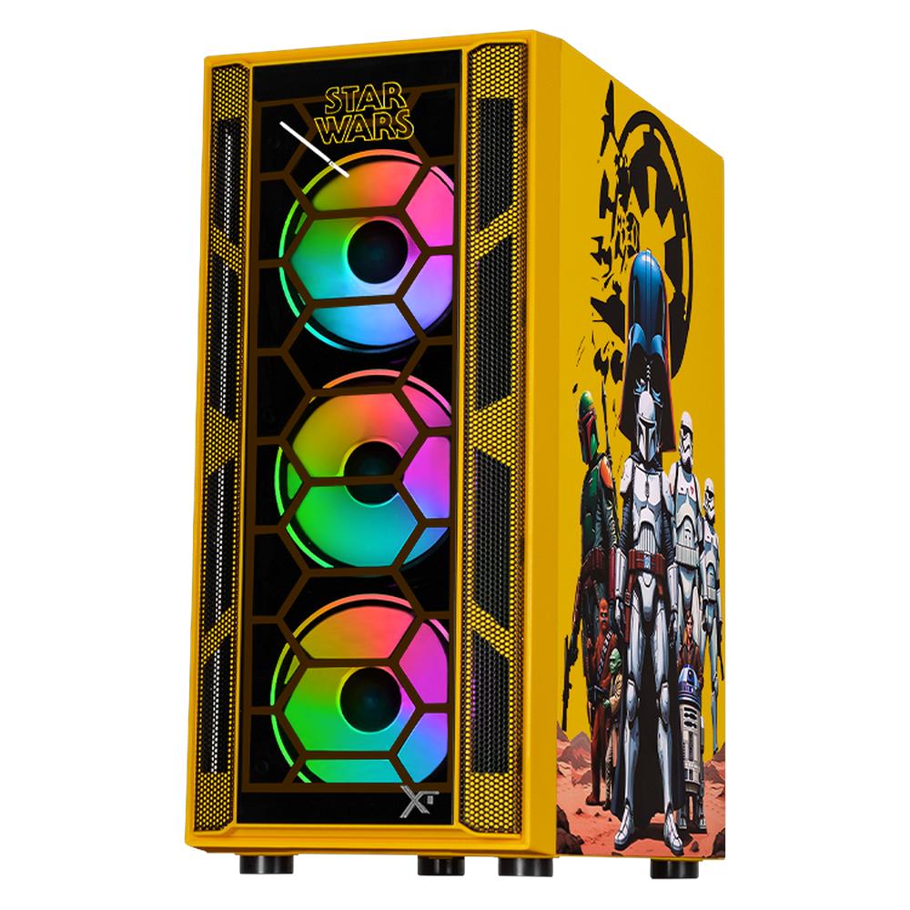 Foto 3 pulgar | Gabinete Gamer Xtreme Pc Gaming Starwars Comic Edition Media Torre Atx 4 Fan Argb Cristal Templado