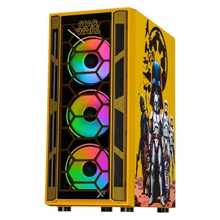 Foto 2 | Gabinete Gamer Xtreme Pc Gaming Starwars Comic Edition Media Torre Atx 4 Fan Argb Cristal Templado