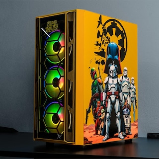 Foto 6 | Gabinete Gamer Xtreme Pc Gaming Starwars Comic Edition Media Torre Atx 4 Fan Argb Cristal Templado