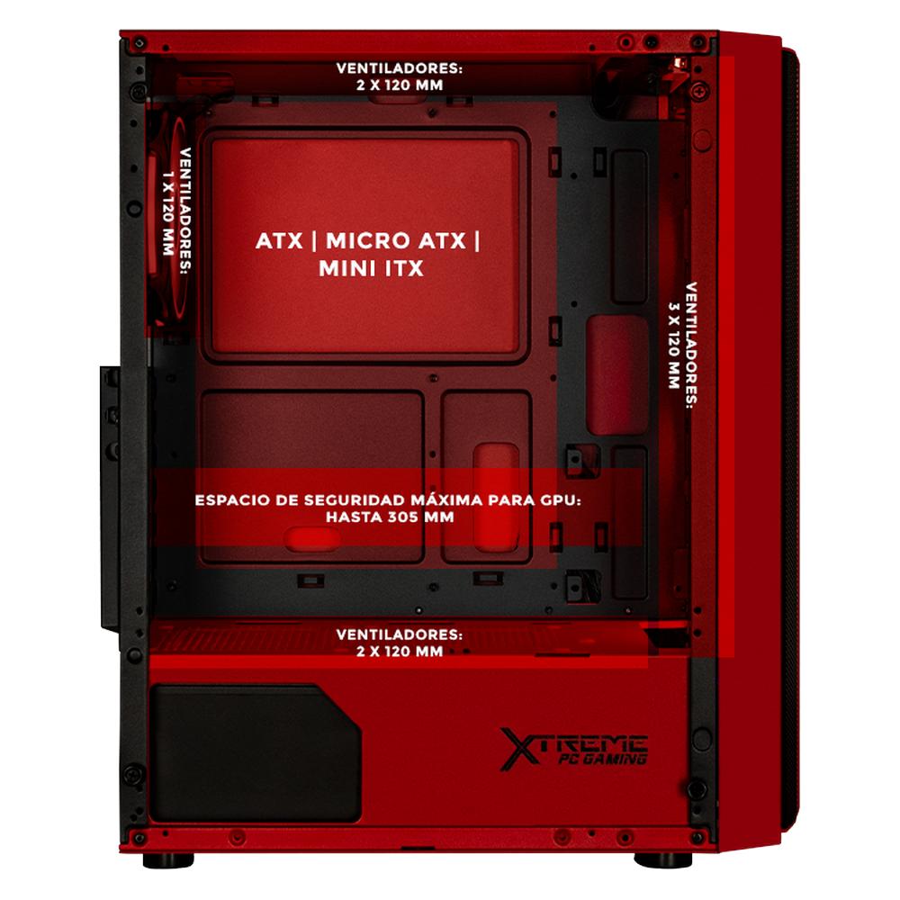 Foto 4 pulgar | Gabinete Gamer Xtreme Pc Gaming Darth Vader Comic Edition Media Torre Atx 4 Fan Argb Cristal Templado