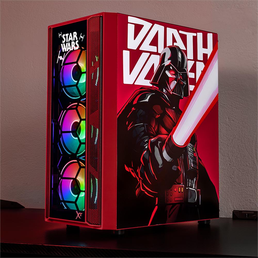 Foto 7 pulgar | Gabinete Gamer Xtreme Pc Gaming Darth Vader Comic Edition Media Torre Atx 4 Fan Argb Cristal Templado