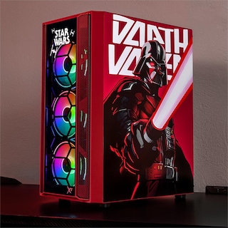Foto 6 | Gabinete Gamer Xtreme Pc Gaming Darth Vader Comic Edition Media Torre Atx 4 Fan Argb Cristal Templado