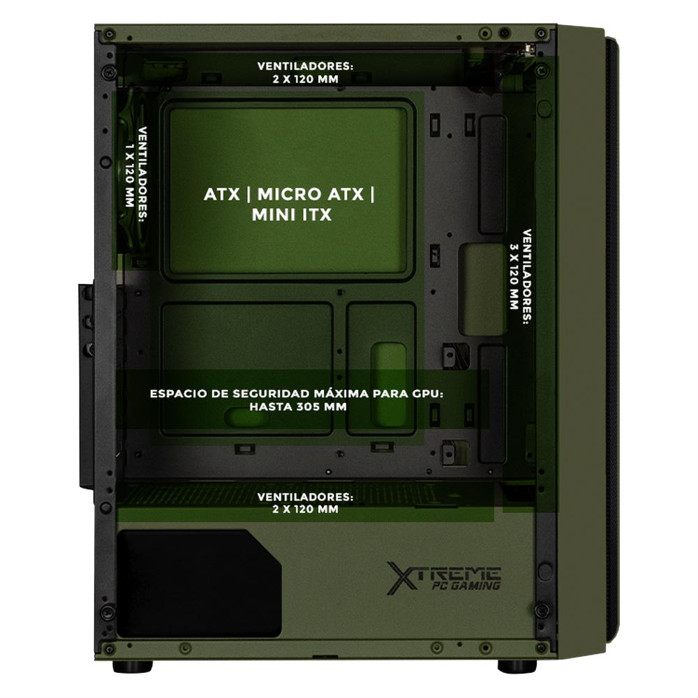 Foto 4 pulgar | Gabinete Gamer Xtreme Pc Gaming Grogu Comic Edition Media Torre Atx 4 Fan Argb Cristal Templado