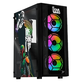 Foto 1 | Gabinete Gamer Xtreme Pc Gaming Boba Comic Edition Media Torre Atx 600w 4 Fan Argb Cristal Templado