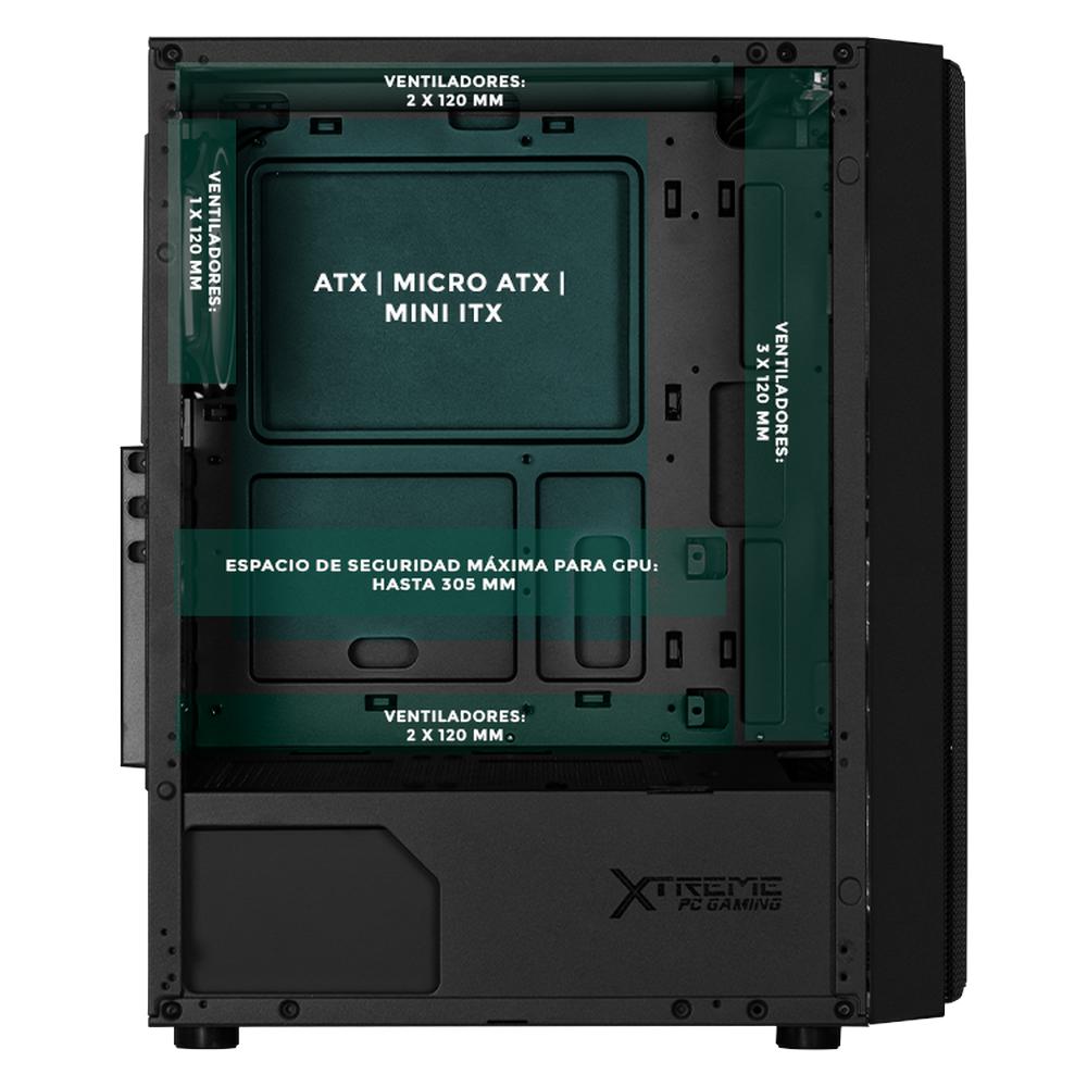 Foto 4 pulgar | Gabinete Gamer Xtreme Pc Gaming Boba Comic Edition Media Torre Atx 600w 4 Fan Argb Cristal Templado