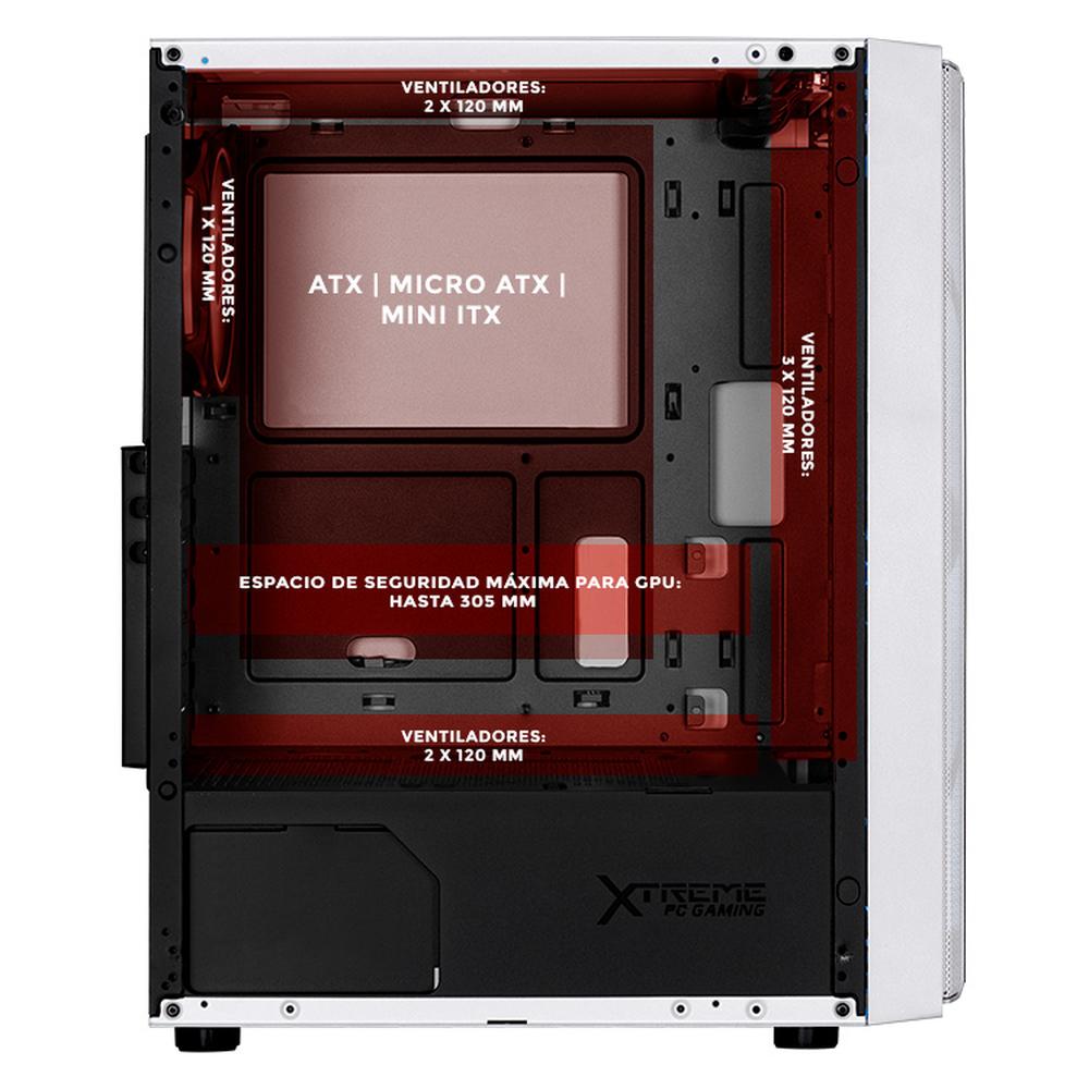 Foto 4 pulgar | Gabinete Gamer Xtreme Pc Gaming Mandalorian Comic Edition Media Torre Atx 600w 4 Fan Argb Cristal Templado