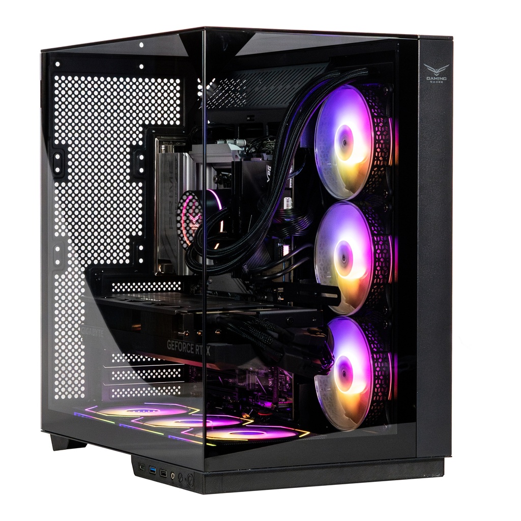 Foto 2 pulgar | Gabinete Naceb Iris Gamer M-atx Argb 4vent S/fuente Cristal Negro Na-0639