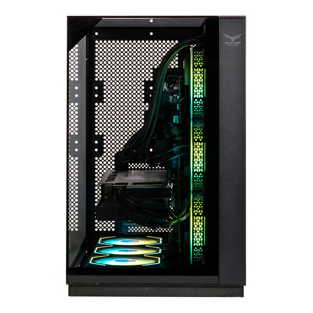 Foto 3 pulgar | Gabinete Naceb Iris Gamer M-atx Argb 4vent S/fuente Cristal Negro Na-0639
