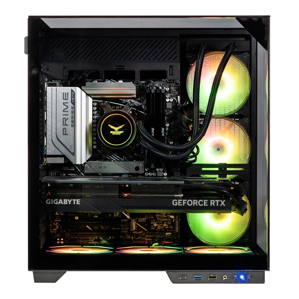 Foto 4 pulgar | Gabinete Naceb Iris Gamer M-atx Argb 4vent S/fuente Cristal Negro Na-0639