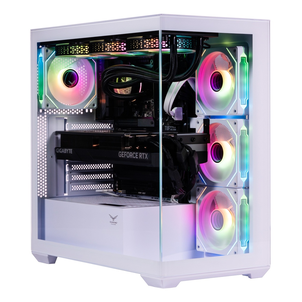 Gabinete Naceb Nebula Gamer M-atx Argb 4vent S/fuente Cristal Blanco Na-0637b