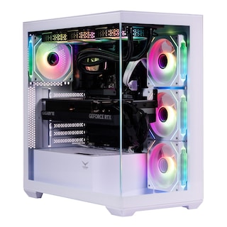 Foto 1 | Gabinete Naceb Nebula Gamer M-atx Argb 4vent S/fuente Cristal Blanco Na-0637b