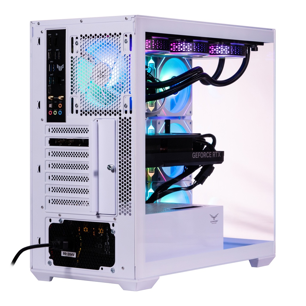 Foto 3 pulgar | Gabinete Naceb Nebula Gamer M-atx Argb 4vent S/fuente Cristal Blanco Na-0637b