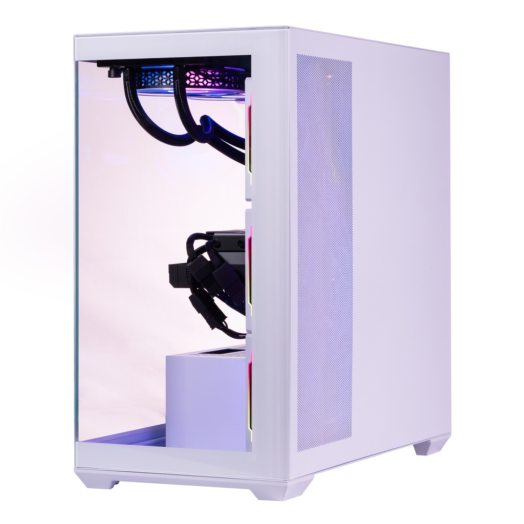 Foto 7 pulgar | Gabinete Naceb Nebula Gamer M-atx Argb 4vent S/fuente Cristal Blanco Na-0637b