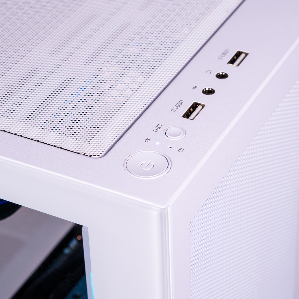 Foto 8 pulgar | Gabinete Naceb Nebula Gamer M-atx Argb 4vent S/fuente Cristal Blanco Na-0637b
