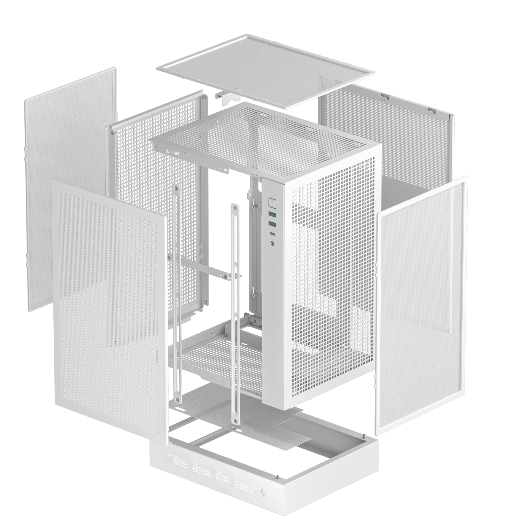 Foto 6 | Gabinete Deepcool Ch170 Digital Blanco Argb Atx S/fuente Cristal R-ch170-whnpi0d-g-1