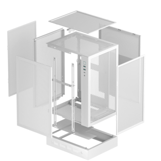 Foto 6 | Gabinete Deepcool Ch170 Digital Blanco Argb Atx S/fuente Cristal R-ch170-whnpi0d-g-1