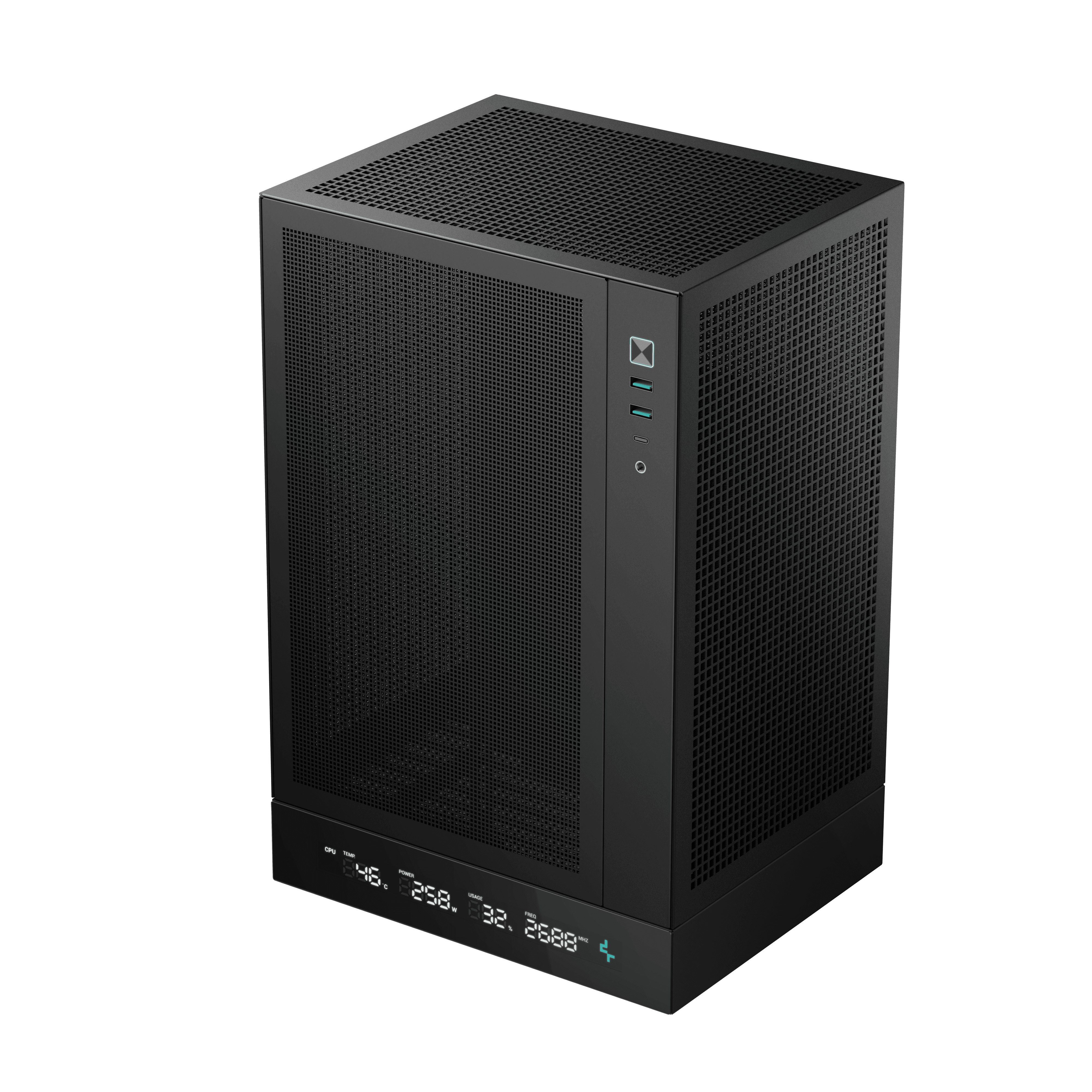 Foto 1 | Gabinete Deepcool Ch170 Digital Negro Argb Atx S/fuente Cristal R-ch170-bknpi0d-g-1
