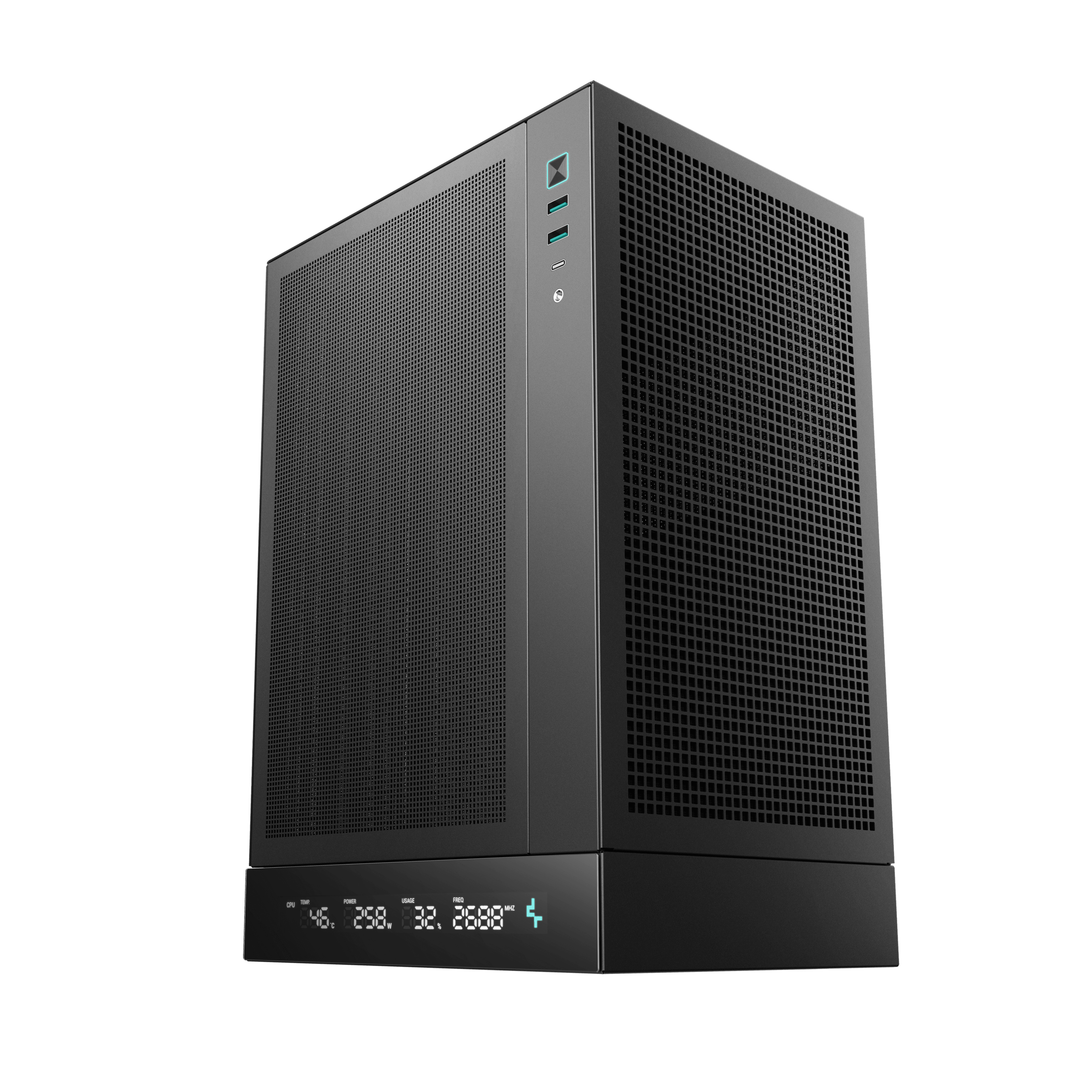 Foto 2 | Gabinete Deepcool Ch170 Digital Negro Argb Atx S/fuente Cristal R-ch170-bknpi0d-g-1
