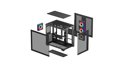 Foto 6 | Gabinete Deepcool Cg530 4f Negro Argb Atx S/fuente Cristal R-cg530-bkada4-g-1