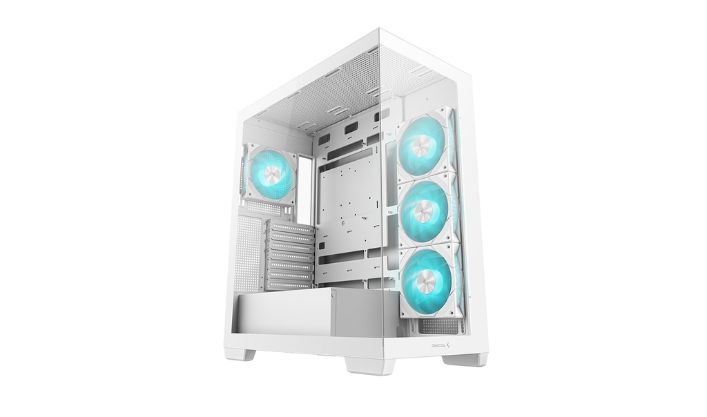 Gabinete Deepcool Cg580 4f Blanco Atx S/fuente Cristal R-cg580-whada4-g-1