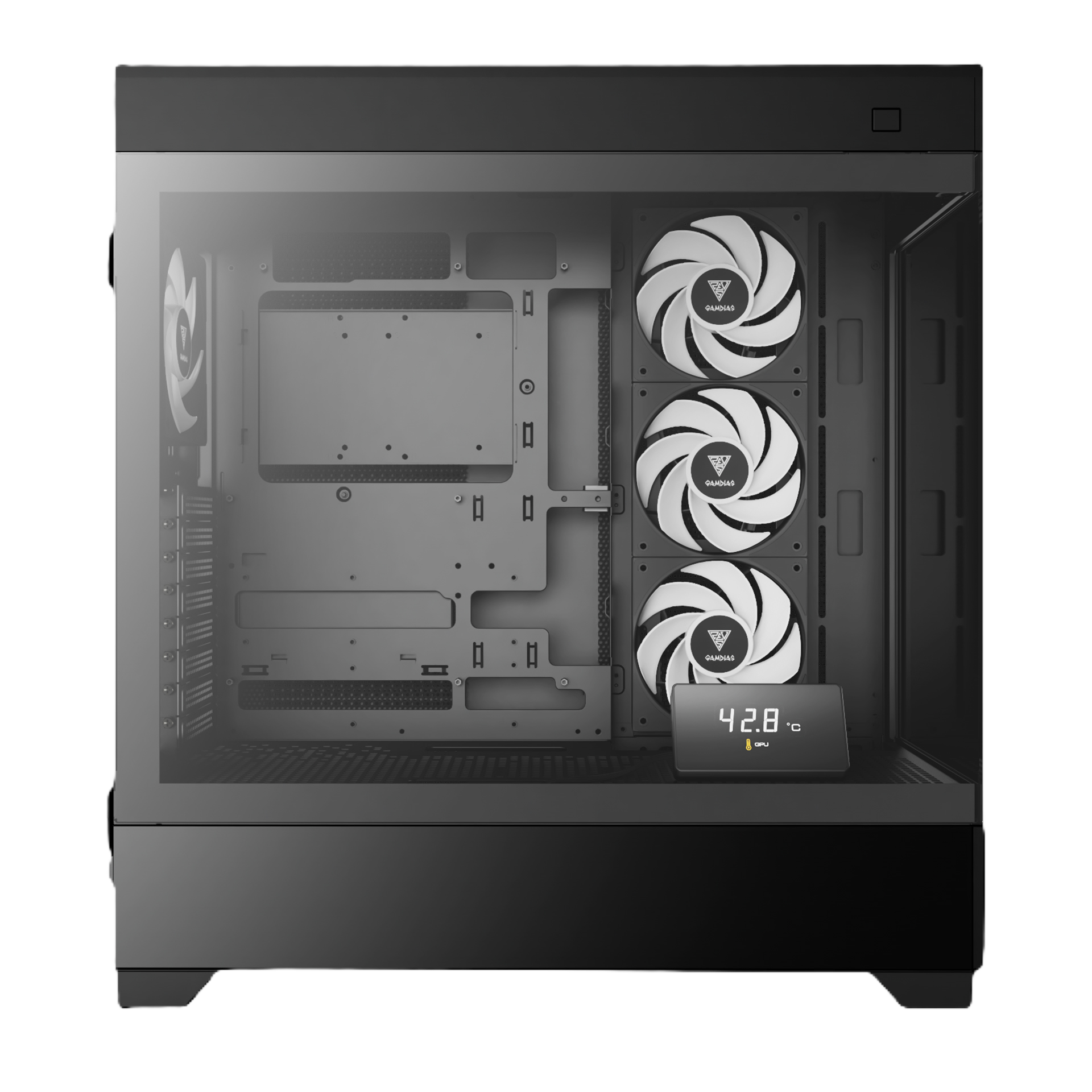 Foto 4 pulgar | Gabinete Gamdias Atlas P1 Negro Atx Argb S/fuente Cristal Gd-atlas P1